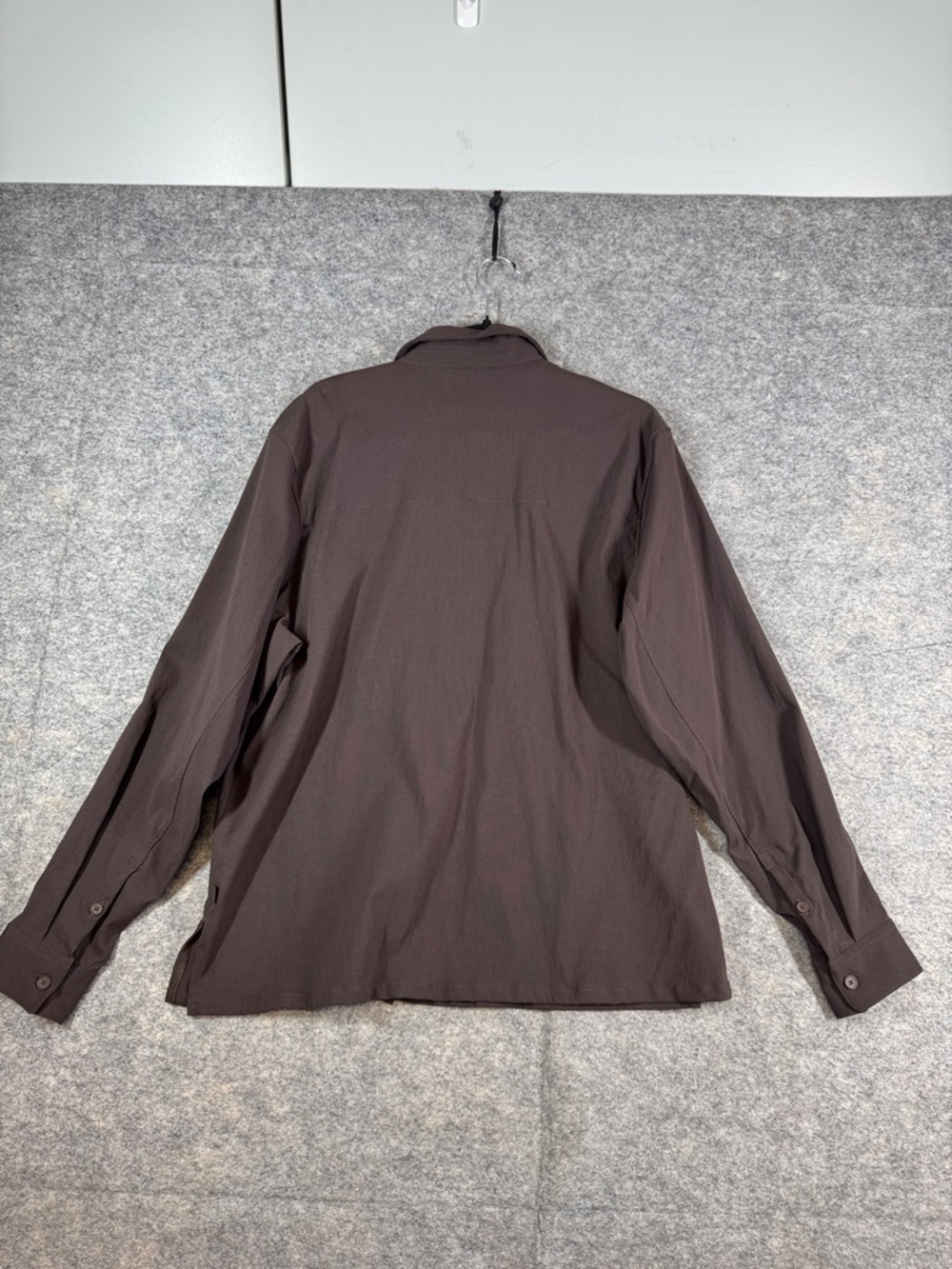 Lululemon Athletica Commission Brown Long Sleeve Button Shirt Size M Stretch - Picture 9 of 13